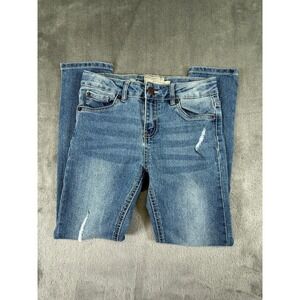 Lucky Brand Zoe Skinny Girls Jeans Size 10 Medium Wash Distressed 42D35002-455